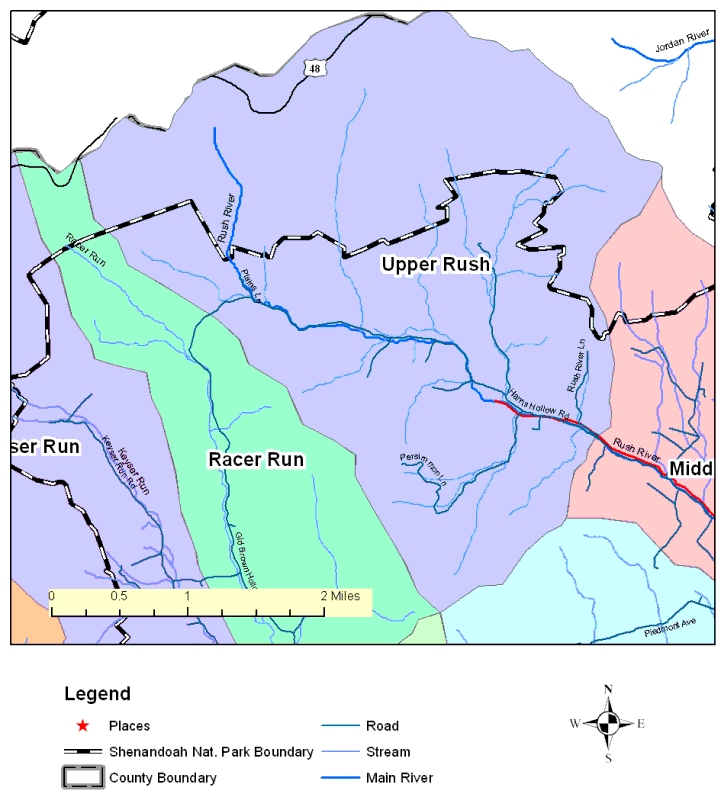 Upper Rush River Watershed, Overview Map